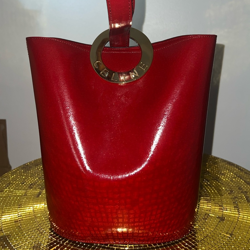 CELINE | Red Loop Bucket Bag NIB